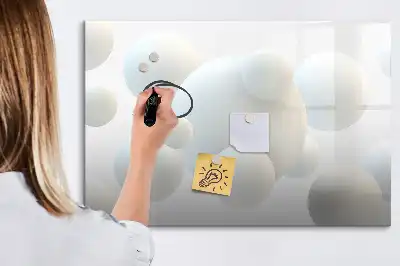 Schreib-Magnettafel mit Kugel-Abstraktion