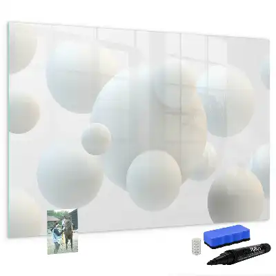 Schreib-Magnettafel mit Kugel-Abstraktion