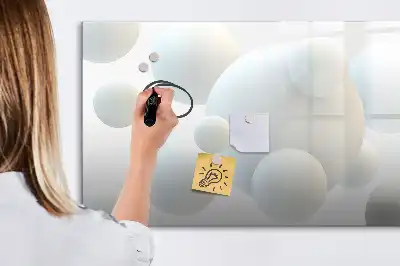 Schreib-Magnettafel mit Kugel-Abstraktion