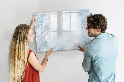 Beschreibbare Magnettafel mit Pflanzenskizze