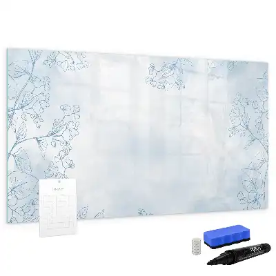 Beschreibbare Magnettafel mit Pflanzenskizze
