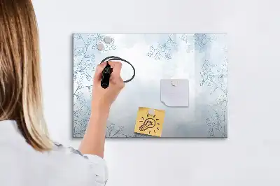 Beschreibbare Magnettafel mit Pflanzenskizze
