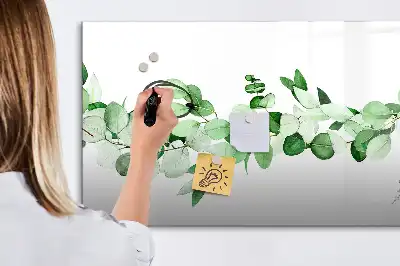 Schreib-Magnettafel mit Motiv Pflanzenzweige