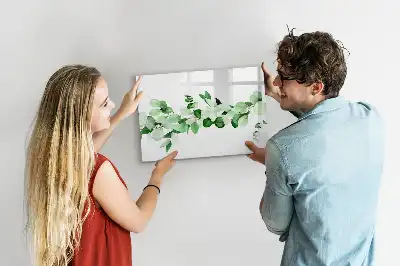 Schreib-Magnettafel mit Motiv Pflanzenzweige