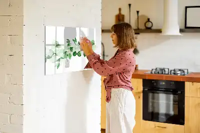 Schreib-Magnettafel mit Motiv Pflanzenzweige