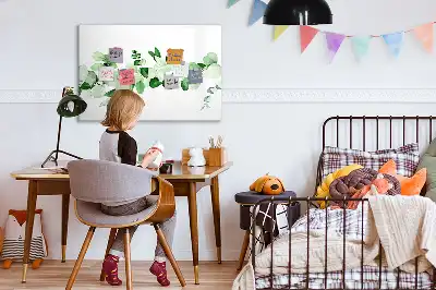 Schreib-Magnettafel mit Motiv Pflanzenzweige