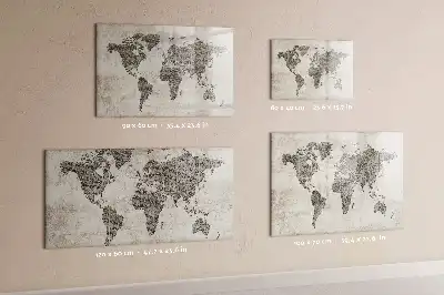 Magnetische Schreibtafel Weltkarte im Zeitungs-Design