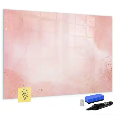 Schreib-Magnettafel in rosafarbenem Marmor-Design