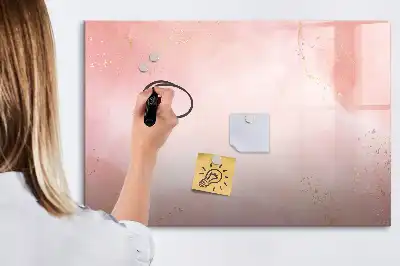 Schreib-Magnettafel in rosafarbenem Marmor-Design