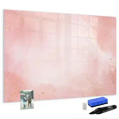 Schreib-Magnettafel in rosafarbenem Marmor-Design