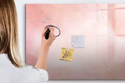 Schreib-Magnettafel in rosafarbenem Marmor-Design
