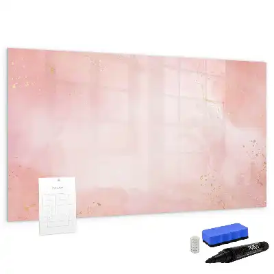 Schreib-Magnettafel in rosafarbenem Marmor-Design