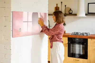 Schreib-Magnettafel in rosafarbenem Marmor-Design