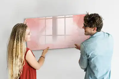 Schreib-Magnettafel in rosafarbenem Marmor-Design