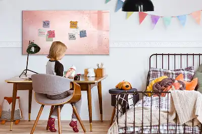 Schreib-Magnettafel in rosafarbenem Marmor-Design