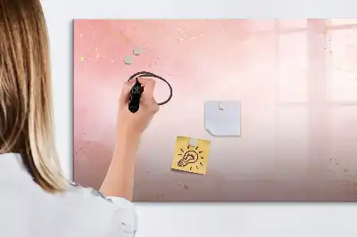 Schreib-Magnettafel in rosafarbenem Marmor-Design