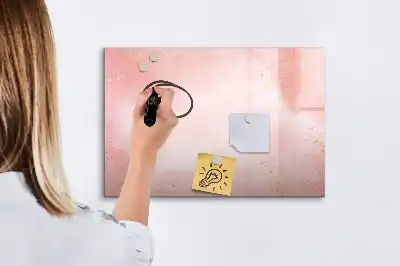 Schreib-Magnettafel in rosafarbenem Marmor-Design