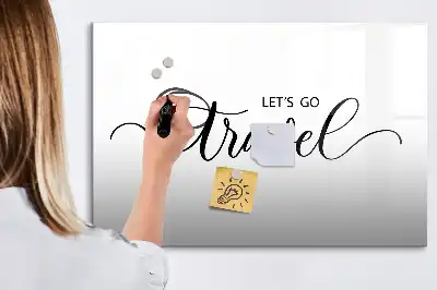 Beschreibbare Magnettafel mit Motiv Text Reisen