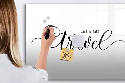 Beschreibbare Magnettafel mit Motiv Text Reisen