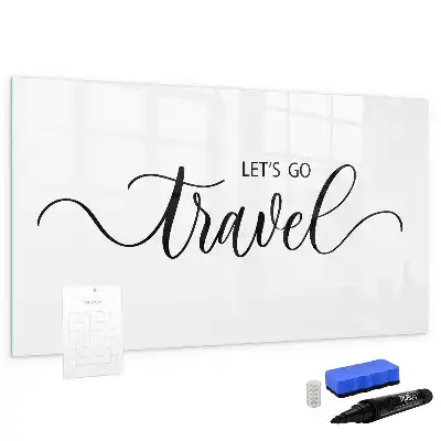 Beschreibbare Magnettafel mit Motiv Text Reisen