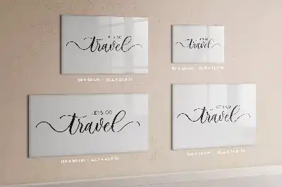 Beschreibbare Magnettafel mit Motiv Text Reisen