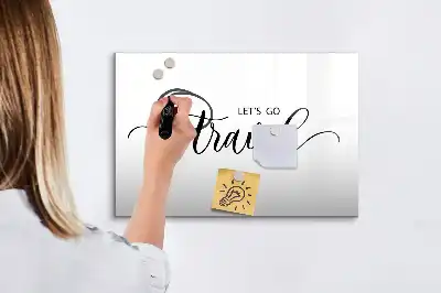 Beschreibbare Magnettafel mit Motiv Text Reisen
