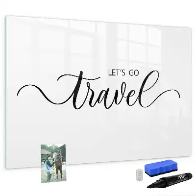Beschreibbare Magnettafel mit Motiv Text Reisen