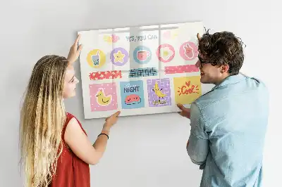 Schreib-Magnettafel als Schulplaner