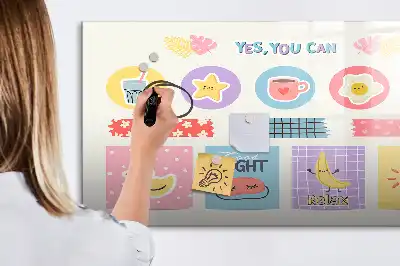 Schreib-Magnettafel als Schulplaner