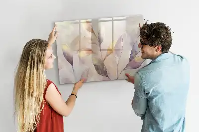 Beschreibbare Magnettafel mit Aquarell-Pflanzen Motiv
