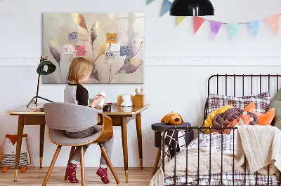 Beschreibbare Magnettafel mit Aquarell-Pflanzen Motiv