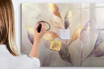 Beschreibbare Magnettafel mit Aquarell-Pflanzen Motiv