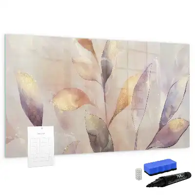 Beschreibbare Magnettafel mit Aquarell-Pflanzen Motiv