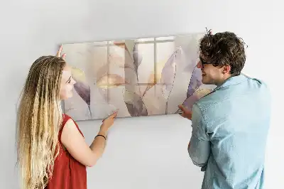 Beschreibbare Magnettafel mit Aquarell-Pflanzen Motiv
