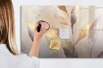 Beschreibbare Magnettafel mit Aquarell-Pflanzen Motiv