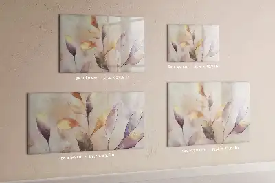 Beschreibbare Magnettafel mit Aquarell-Pflanzen Motiv