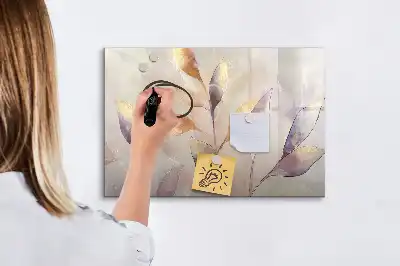 Beschreibbare Magnettafel mit Aquarell-Pflanzen Motiv