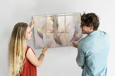 Beschreibbare Magnettafel mit Aquarell-Pflanzen Motiv