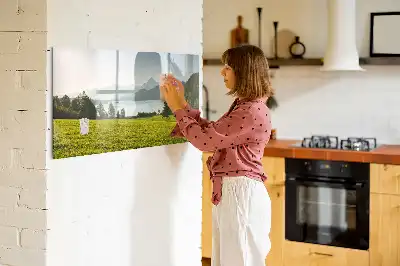 Schreibmagnettafel mit Motiv Berge und Ebene