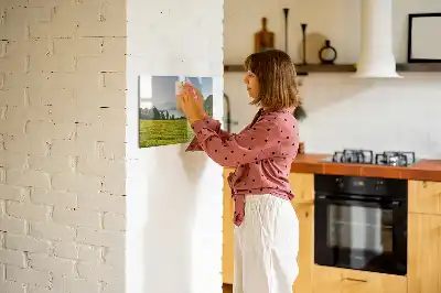 Schreibmagnettafel mit Motiv Berge und Ebene