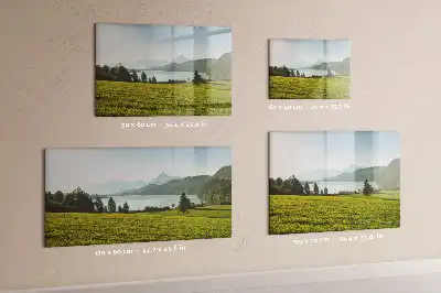 Schreibmagnettafel mit Motiv Berge und Ebene
