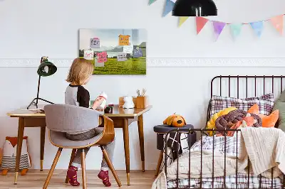 Schreibmagnettafel mit Motiv Berge und Ebene