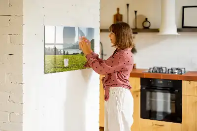 Schreibmagnettafel mit Motiv Berge und Ebene