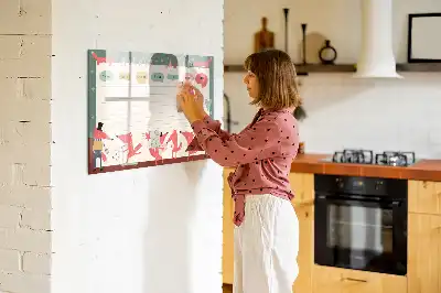 Wochenplaner für Kinder beschreibbare Magnettafel