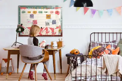 Wochenplaner für Kinder beschreibbare Magnettafel