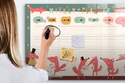 Wochenplaner für Kinder beschreibbare Magnettafel