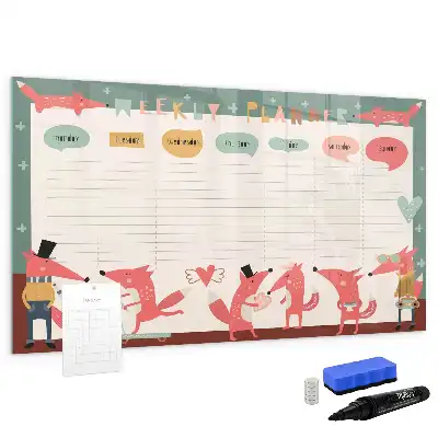 Wochenplaner für Kinder beschreibbare Magnettafel