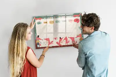 Wochenplaner für Kinder beschreibbare Magnettafel