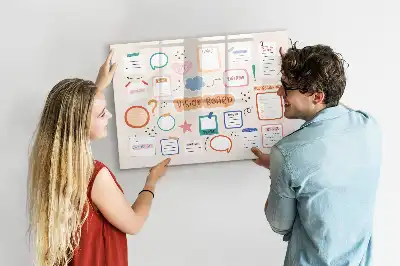 Schreib-Magnettafel buntes Vision Board