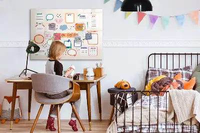 Schreib-Magnettafel buntes Vision Board